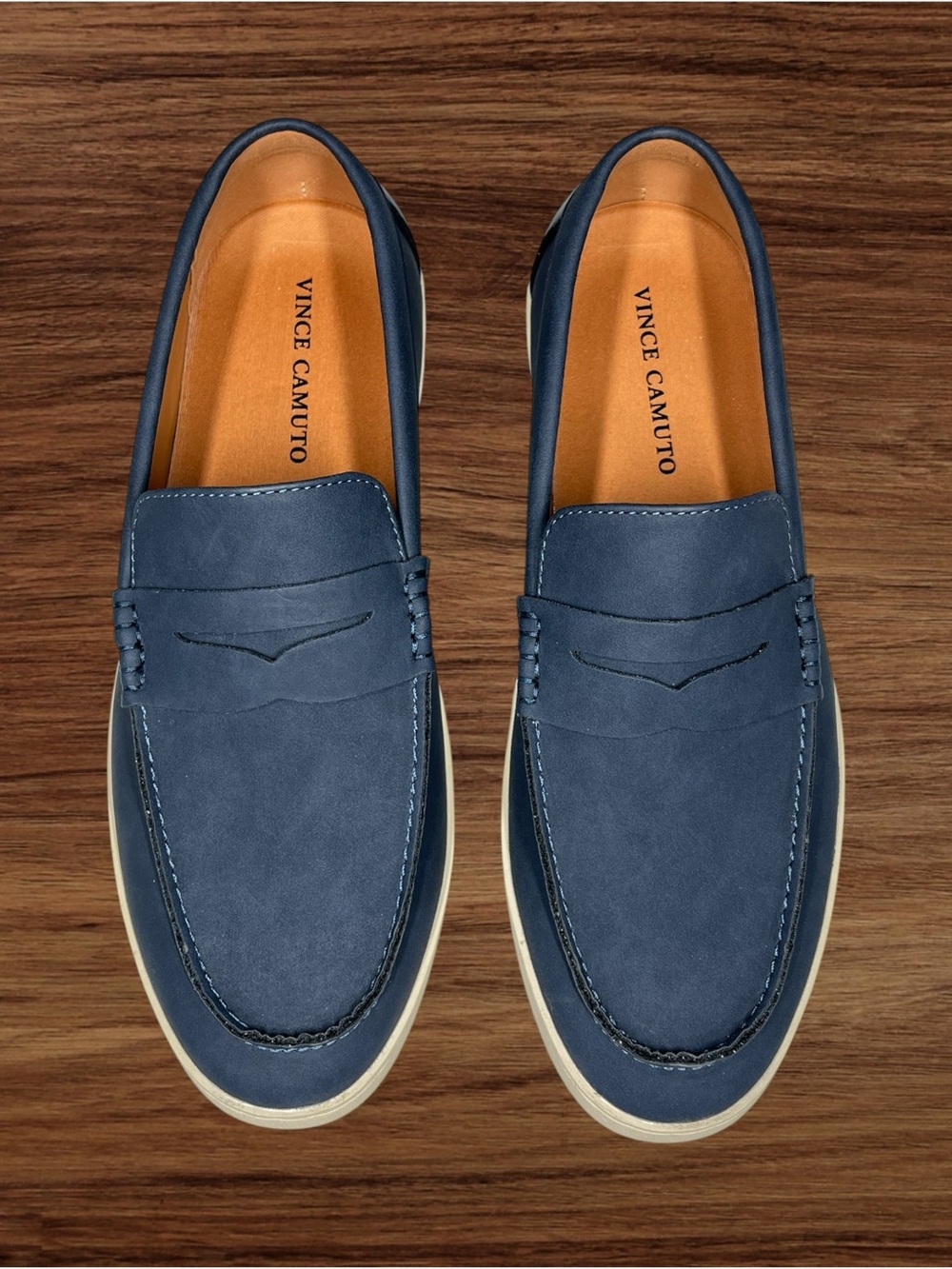 Vince Camuto Faelon Faux Suede Blue Slip On Loafers. Size 11M